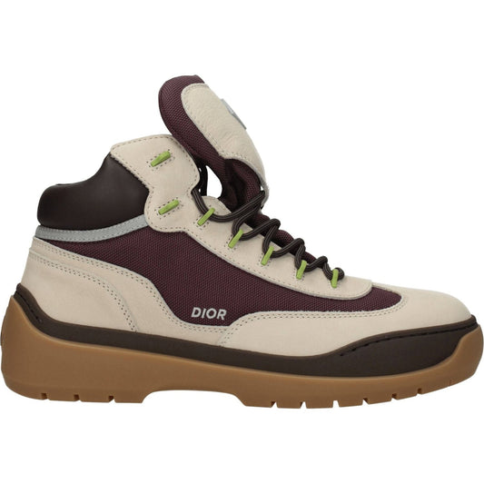 Christian Dior Men Beige Leather Ankle Boots