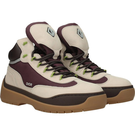 Christian Dior Men Beige Leather Ankle Boots