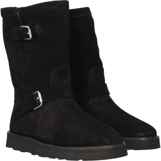 Kenzo Black Leather Ankle Boots KE-8547255189769-EU37/US7