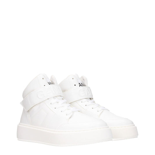 Ganni White Leather High Tops GA-8547287925001-EU37/US7