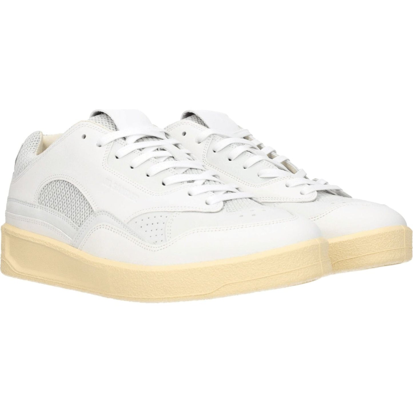Jil Sander White Leather Low Tops JI-8547288383753-EU41/US8