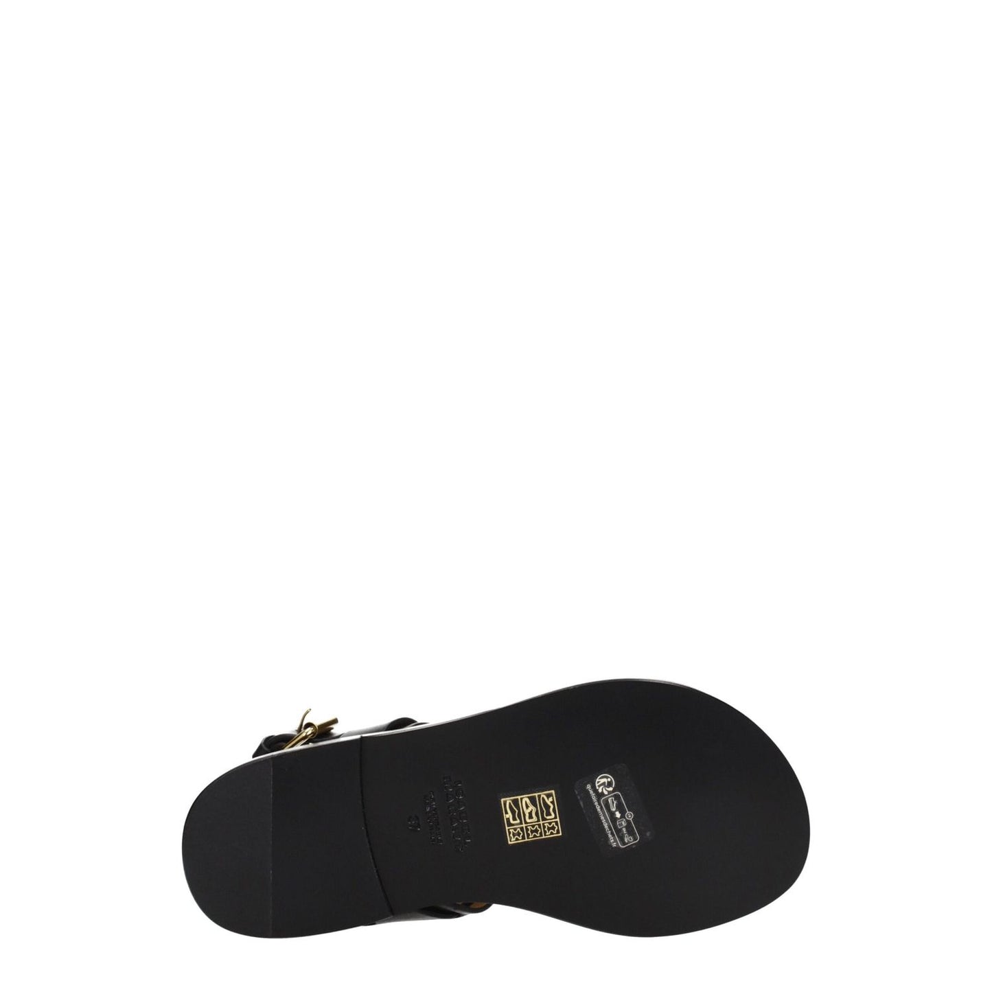 Isabel Marant Black Leather Flip-Flop Sandals