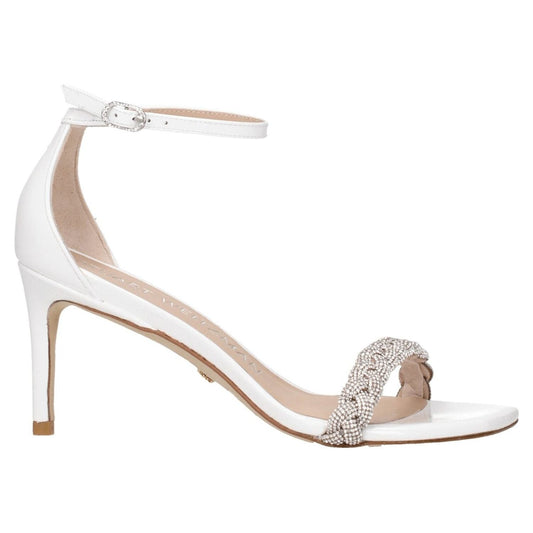 Stuart Weitzman White Leather Stiletto Heels Sandals ST-8547313320201-EU38/US8