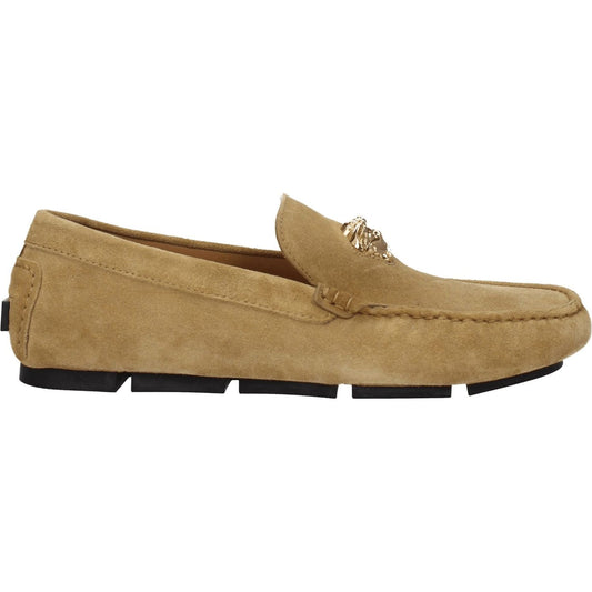 Versace Beige Leather Slip-On Loafers VE-8547327770889-EU41/US8