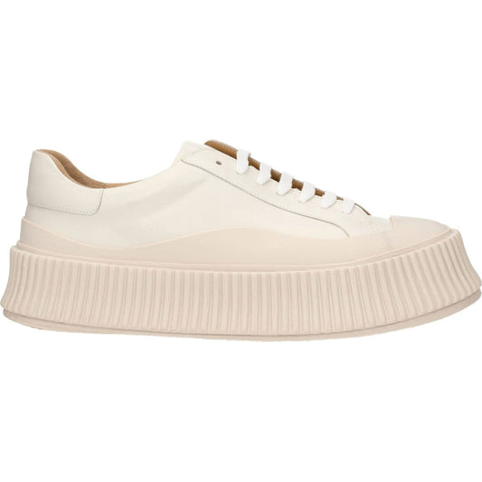 Jil Sander Beige Leather Platform Sneakers JI-8547352641801-EU39/US6
