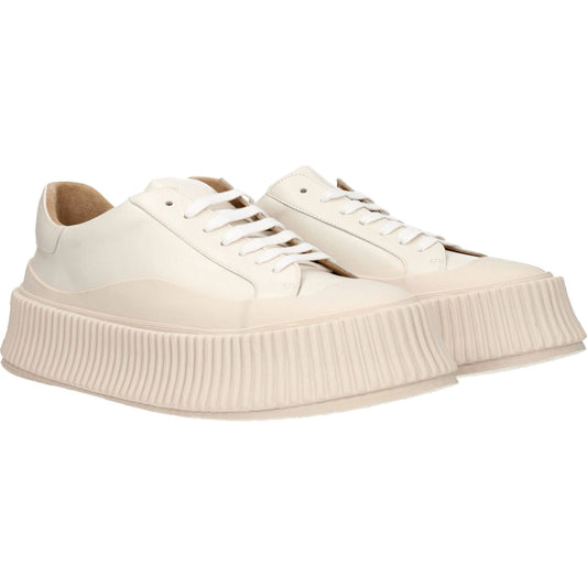Jil Sander Beige Leather Platform Sneakers JI-8547352641801-EU39/US6