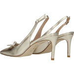 Stuart Weitzman Gold Leather Stiletto Heels Sandals ST-8547362701577-EU38.5/US8.5