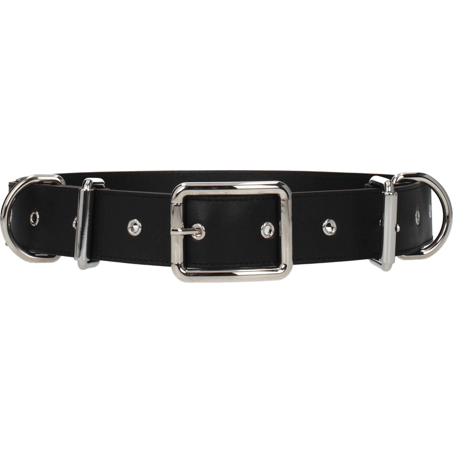 Front view with bag zipped and handles upright.