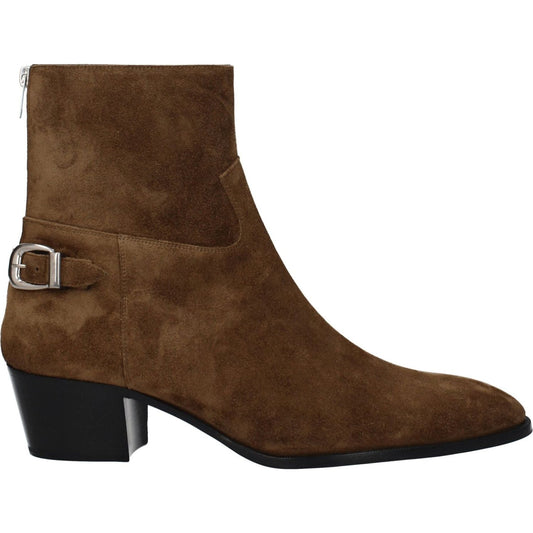 Celine Brown Leather Ankle Boots CE-8547413819657-EU41/US8
