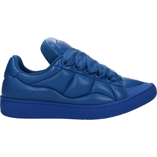 Lanvin Blue Leather Low Tops