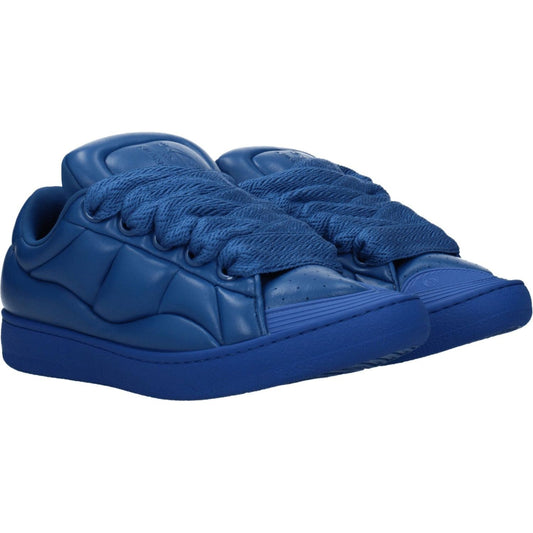 Lanvin Blue Leather Low Tops