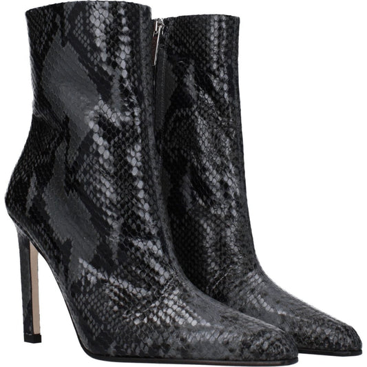 Paris Texas Gray Leather Ankle Boots PA-8547457466633-EU37/US7