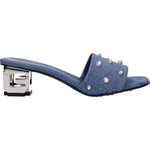 Givenchy Blue Fabric Flat Sandals GI-8547465003273-EU36/US6