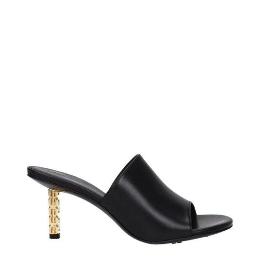 Givenchy Black Leather Stiletto Heels Sandals GI-8616493941001-EU37.5/US7.5