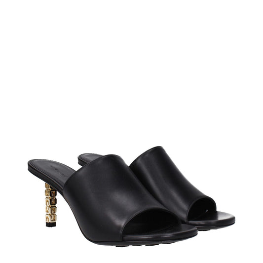 Givenchy Black Leather Stiletto Heels Sandals GI-8616493941001-EU37.5/US7.5