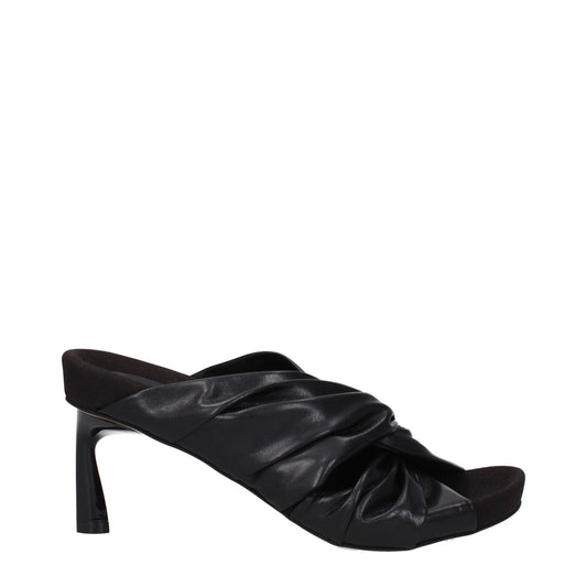 Stella McCartney Black Leather Stiletto Heels Sandals ST-9256214692105-EU36.5/US6.5
