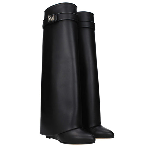 Givenchy Black Leather Boots GI-9482732536073-EU35/US5
