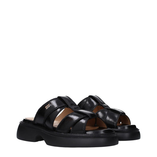Ganni Black Fabric Slippers Sandals GA-10027171741961-EU36/US6