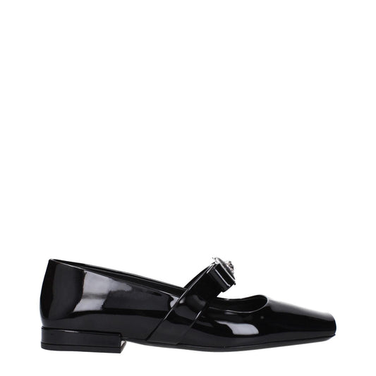 Versace Black Leather Ballet Flats VE-15161649660169-EU41/US11