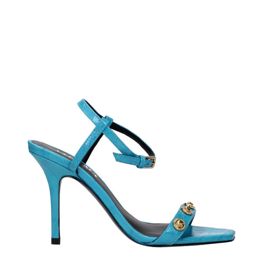 Versace Blue Leather Stiletto Heels Sandals VE-15161676792073-EU36/US6
