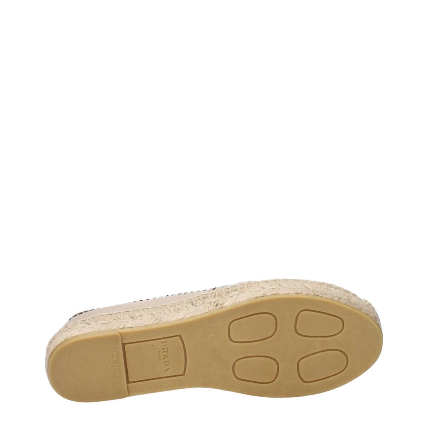 Prada Beige Fabric Espadrilles 1728,75667636384,Beige,Espadrilles - Flats - Shoes,EU36/US6,Flats - Shoes,New with tags,Prada,Shoes,Women