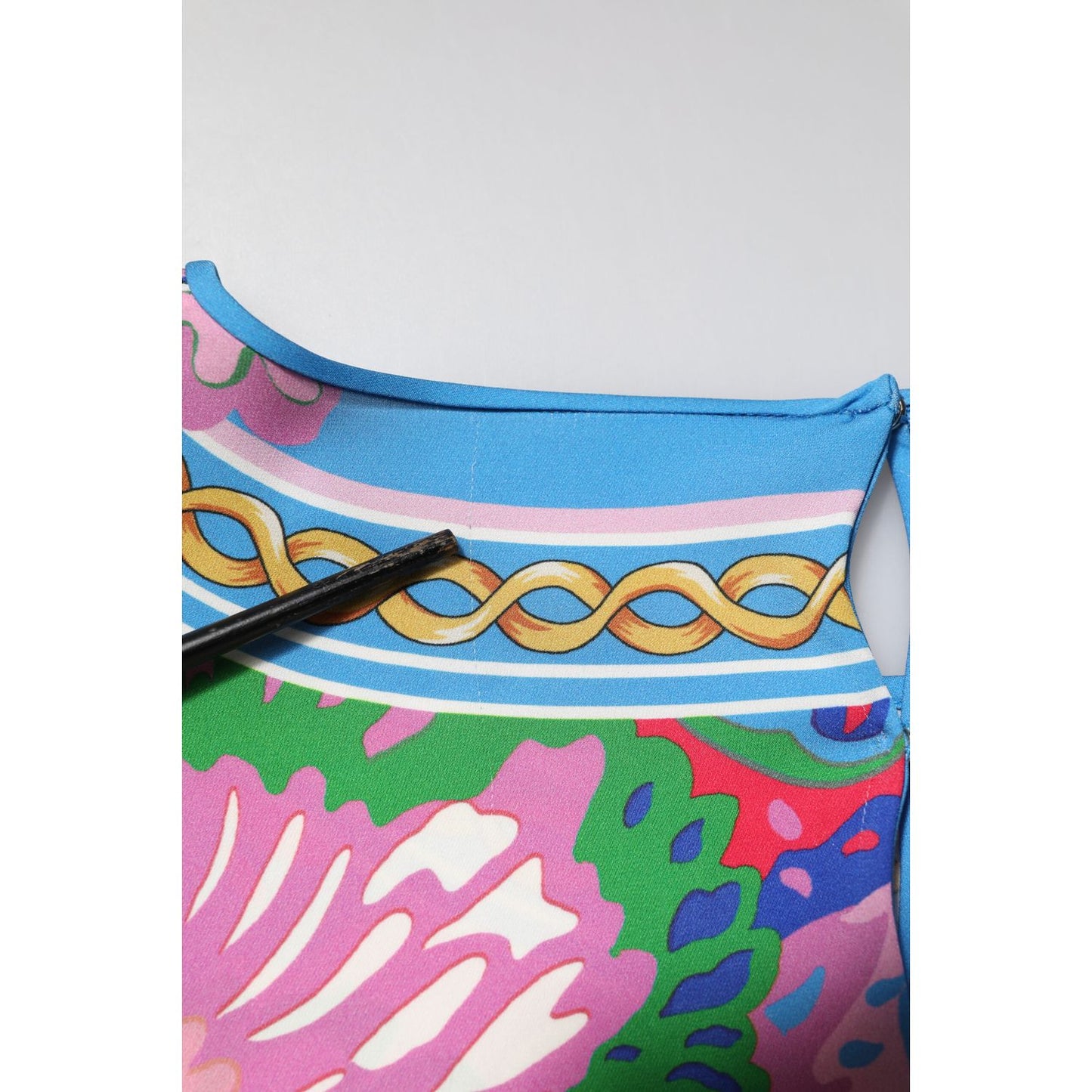 Dolce & Gabbana Multicolor Floral Printed Tunic Blouse Top