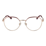 Guess Rose Gold Women Glasses Frame with full-rim square design, metal frame, and demo lenses. Includes branded case.