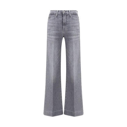 7FOR Gray Cotton Bootcut Jeans