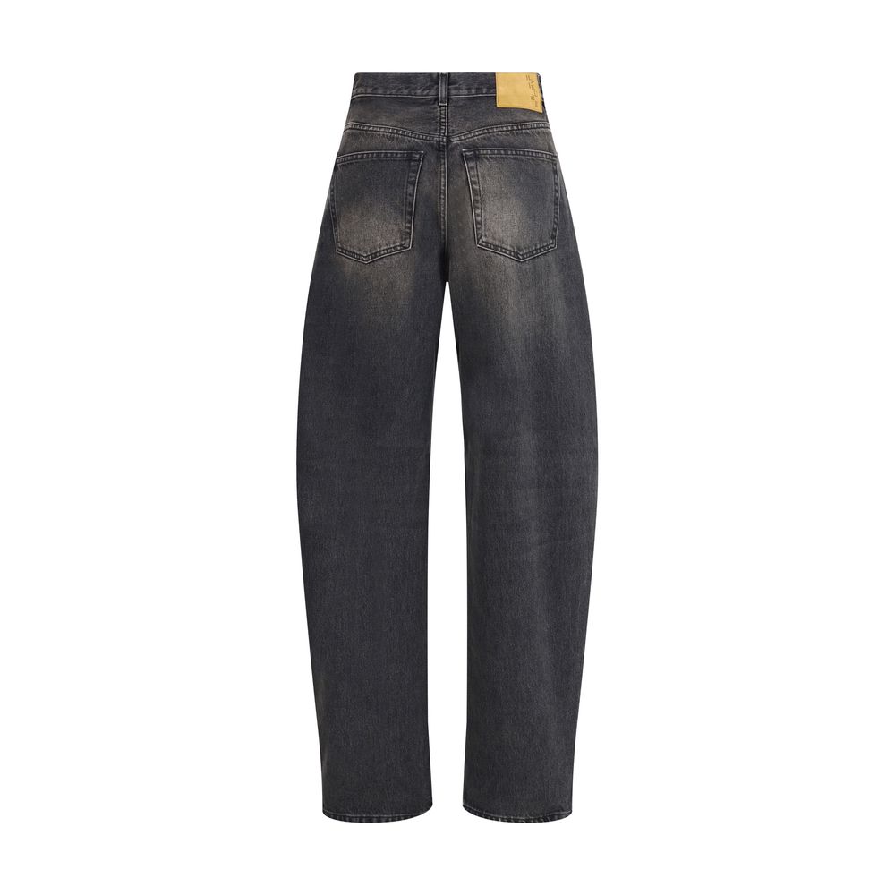 Haikure Black Cotton Relaxed Fit Jeans Haikure