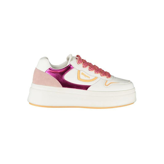 Blauer White Leather Women Sneaker BL-39257-EU36/US6