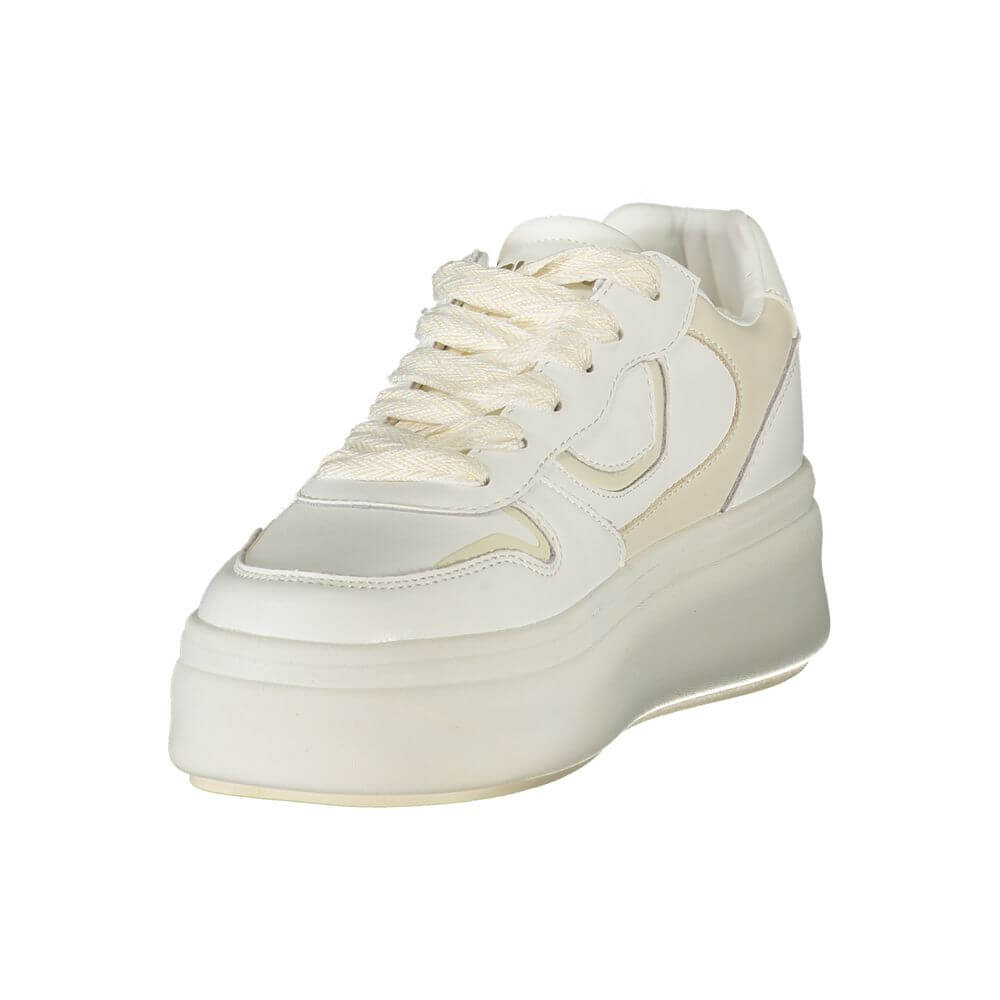 Blauer White Polyester Sneaker