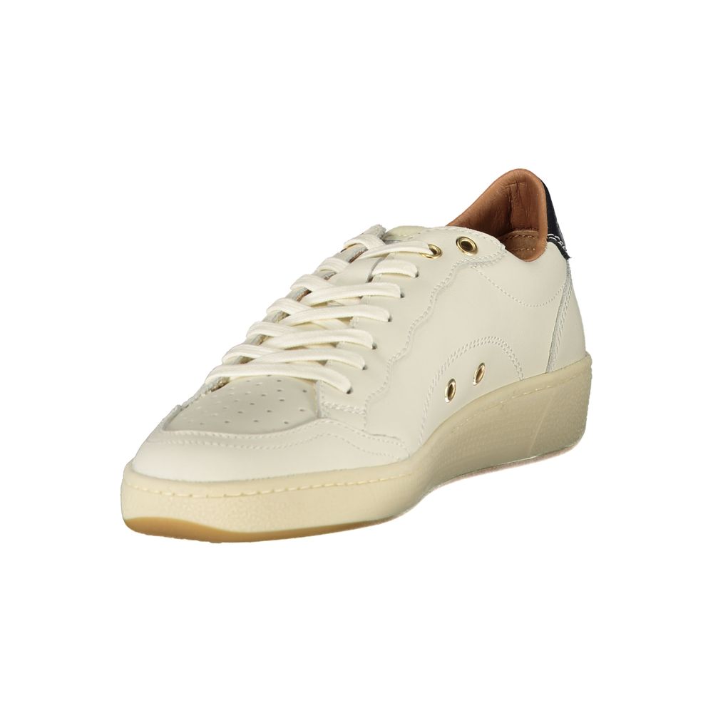 Blauer White Polyester Sneaker