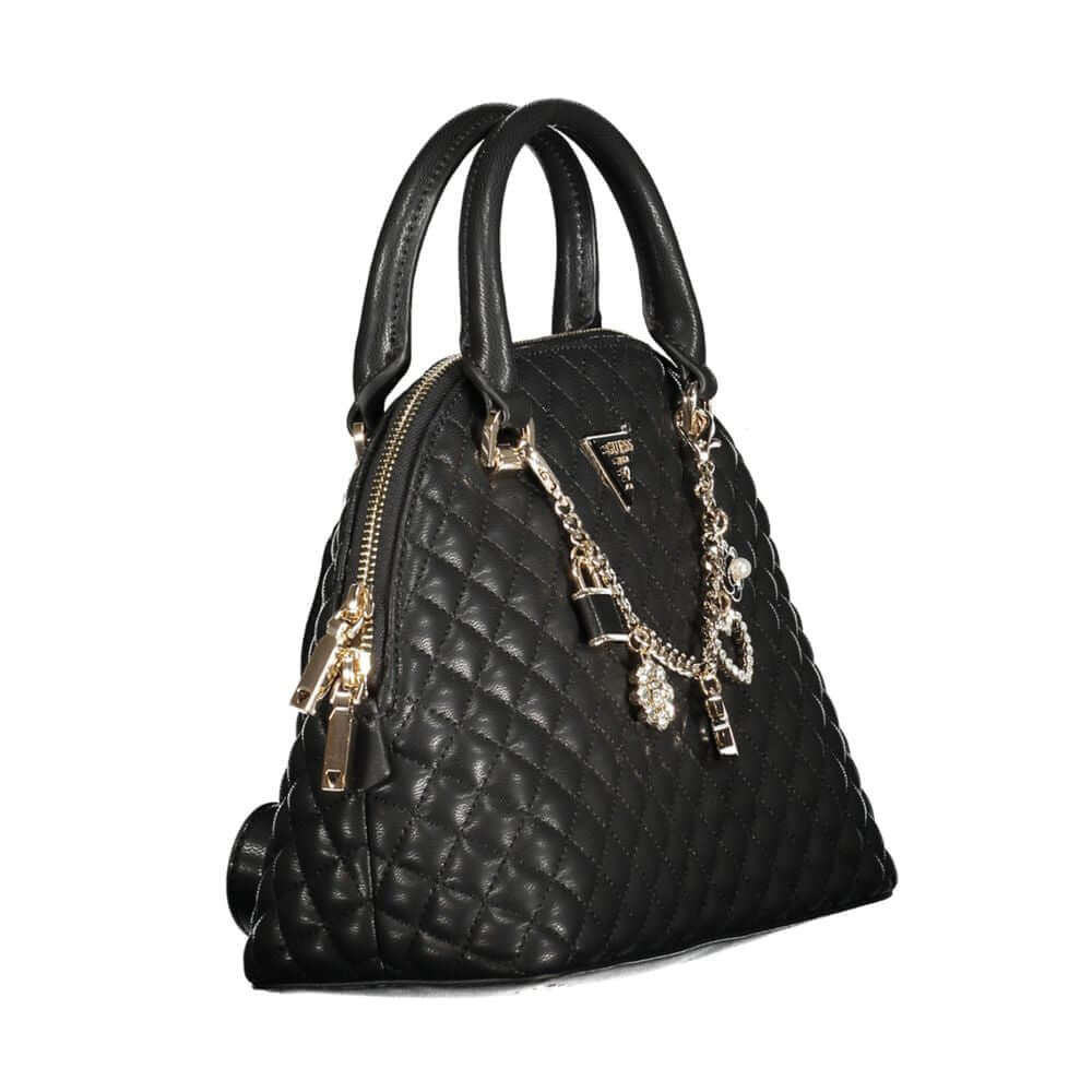 Guess Jeans Black Polyethylene Women Handbag with elegant design and chain details
