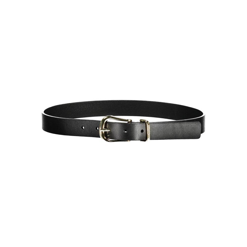 Tommy Hilfiger Black Leather Belt TO-37643-75 CM / 30 INCHES