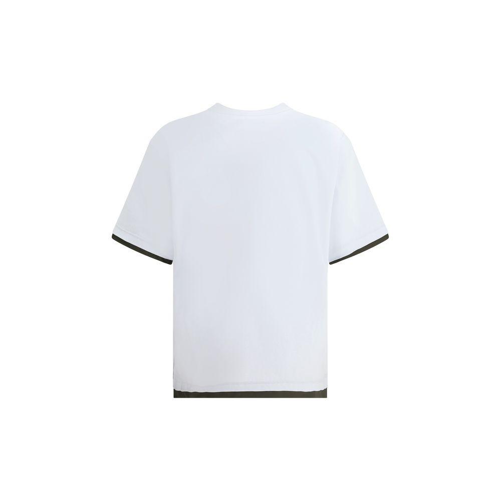 Sacai White Cotton T-Shirt Sacai