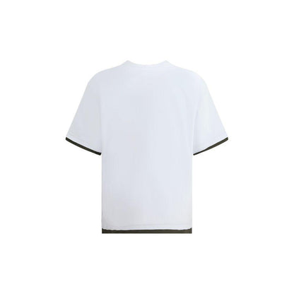 Sacai White Cotton T-Shirt Sacai