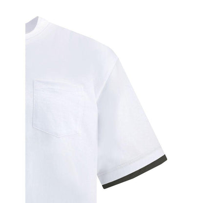 Sacai White Cotton T-Shirt Sacai