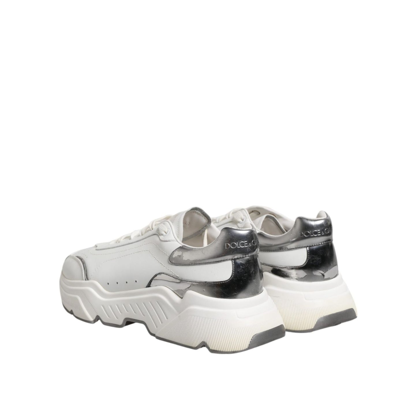 Dolce & Gabbana White Daymaster Leather Low Top Sneakers Shoes