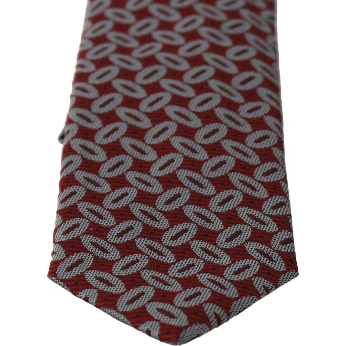 Dolce & Gabbana Red 100% Silk Printed Wide Necktie Men Tie KRA747