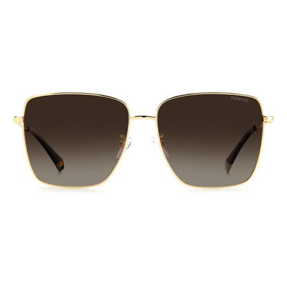 Polaroid Gold Metal Sunglasses