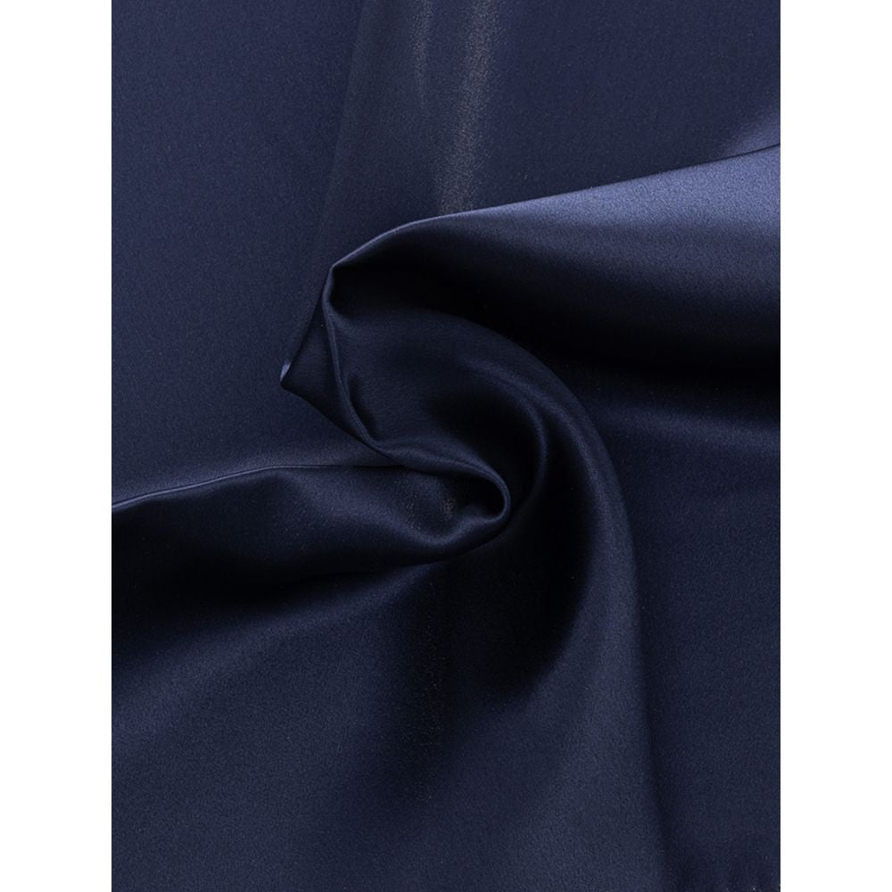 Dolce & Gabbana Blue Silk Pocket Square, 32x32, 100% silk fabric detail