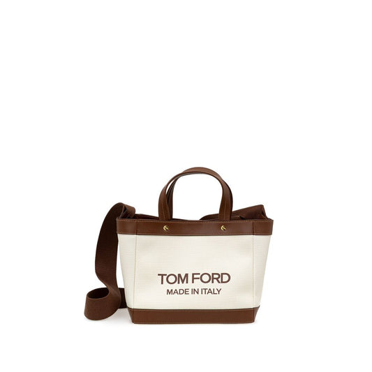 Tom Ford Beige Cotton Tote Bag Tom Ford