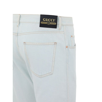 Gucci Blue Cotton Jeans Denim