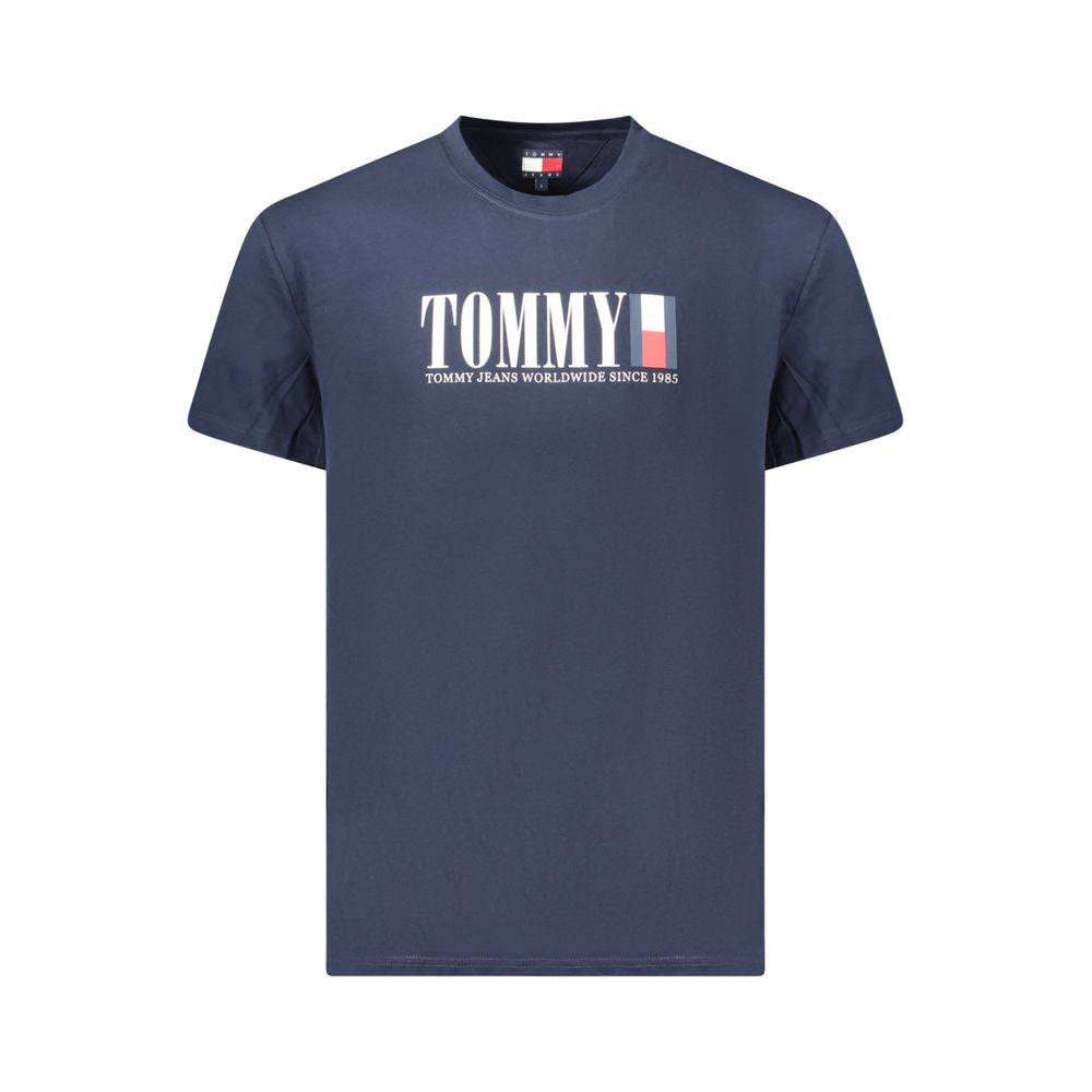 Tommy Hilfiger Blue Cotton Men T-Shirt TO-39311-L