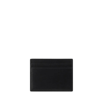 Saint Laurent Black Calf Leather Bos Taurus Wallet with card slots and monogram