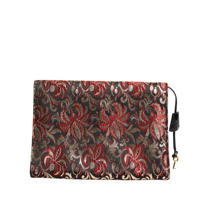 Dolce & Gabbana Multicolor Jacquard Floral Document Briefcase Bag