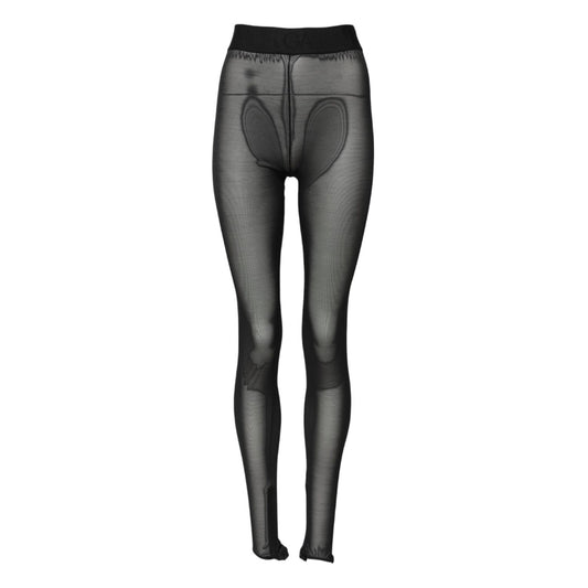 Dolce & Gabbana Black Nylon Leggings Stretch Pants