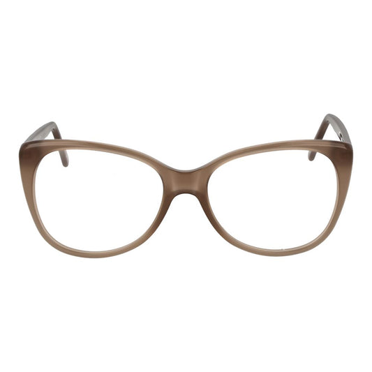 Andy Wolf Brown Unisex Glasses Frame, full-rim acetate with cat eye style, 55mm lens width, brown color, demo lenses included.