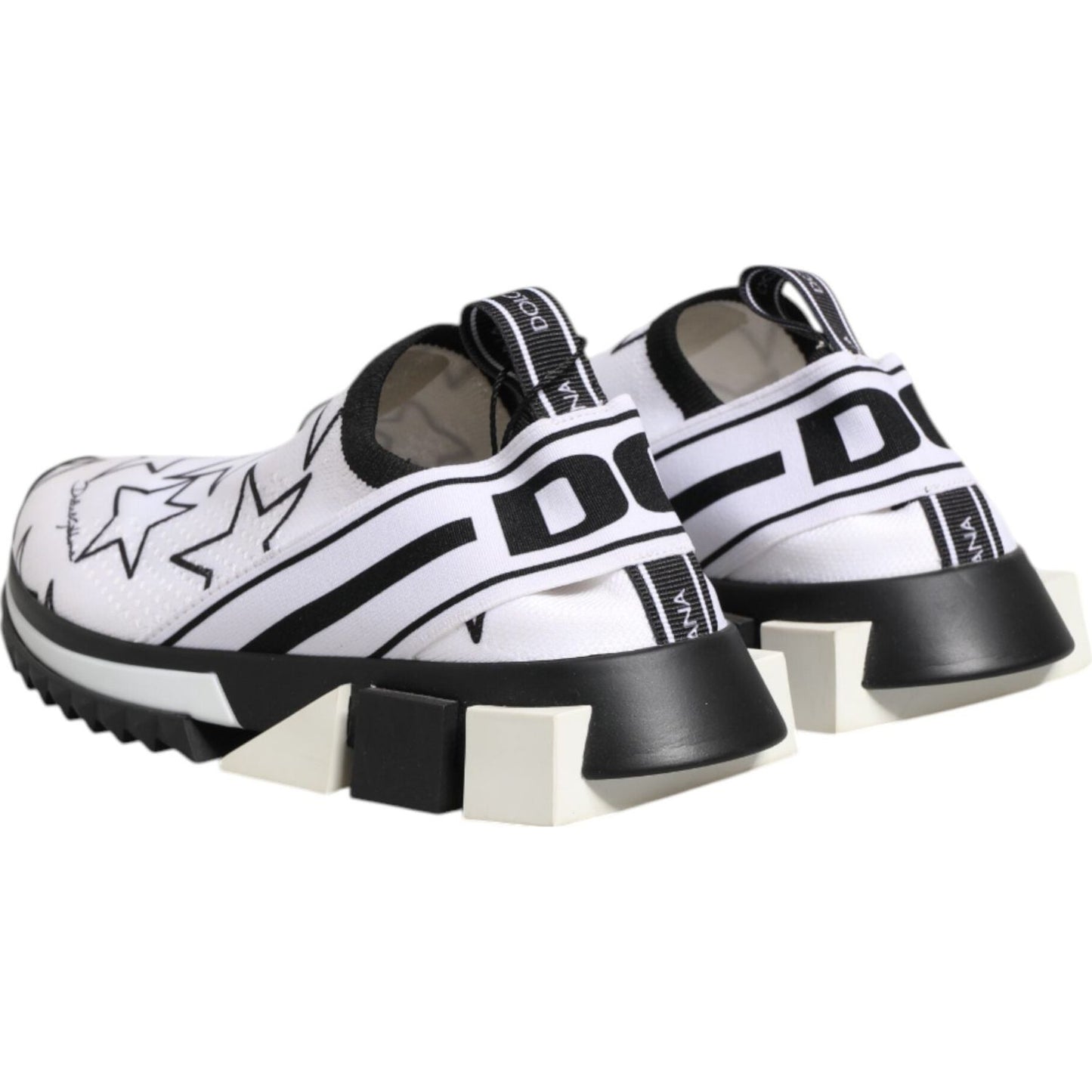 Dolce & Gabbana White Stars Sorrento Low Top Sneakers Shoes LA12778-36