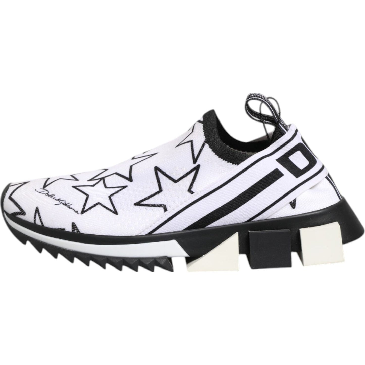 Dolce & Gabbana White Stars Sorrento Low Top Sneakers Shoes LA12778-36